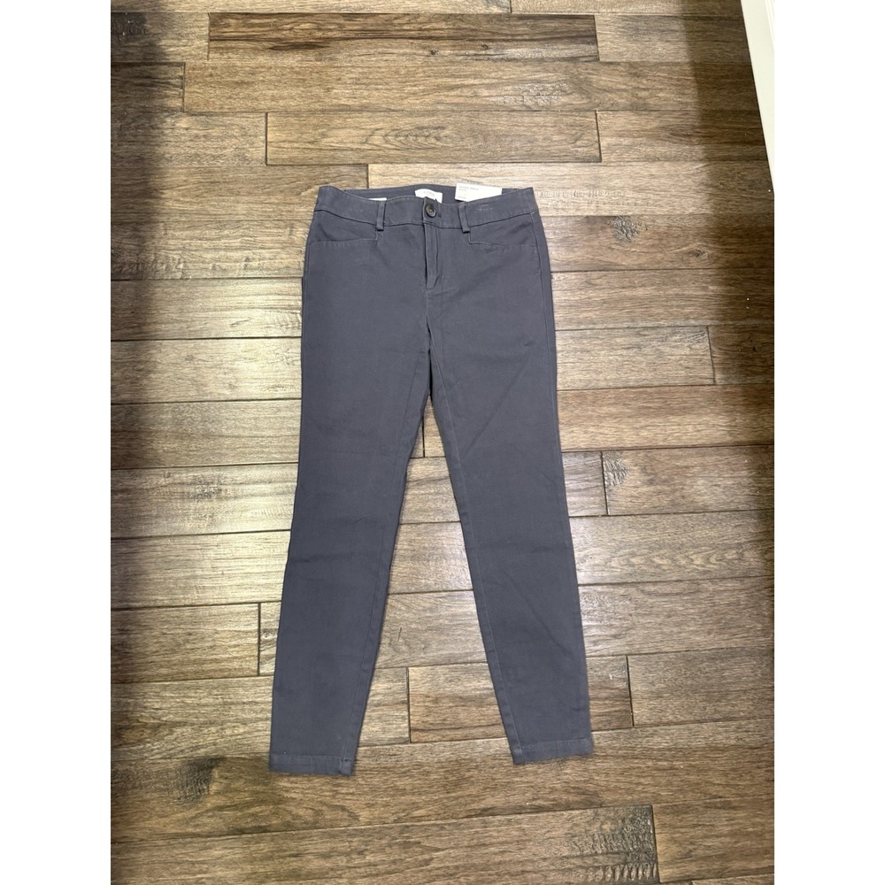 LOFT Outlet Skinny Ankle Pants Women 2P Gray Mid Rise Cotton Stretch 33469324